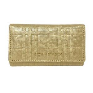 Burberry Gold Leather Key Case bran-139-100125